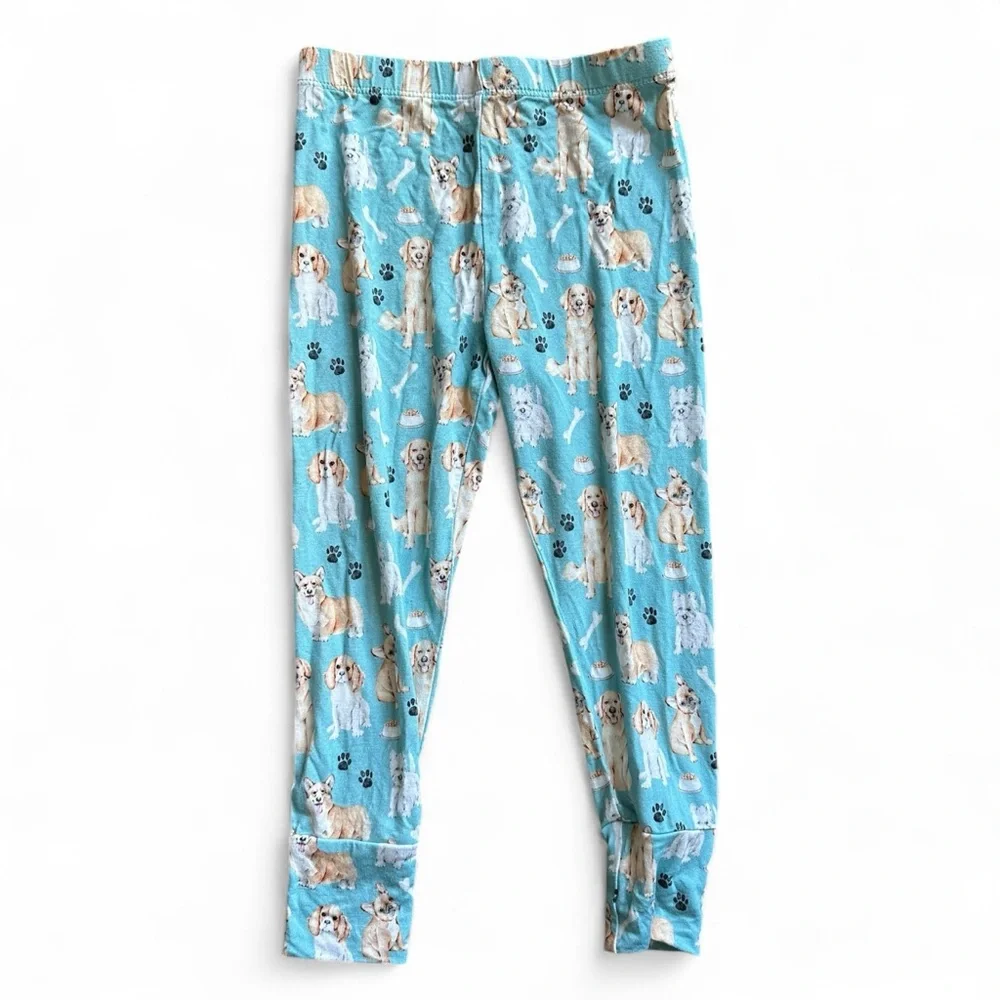Lev Baby Bamboo Pajama Set Blue Dog Print Size 3T Soft Sleepwear Loungewear
